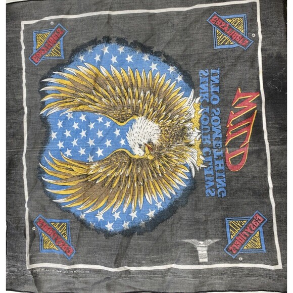 Vintage Easy Rider Cycle Magazine Bandana 21x21" Sink Your Claws Into Something - Picture 4 of 4